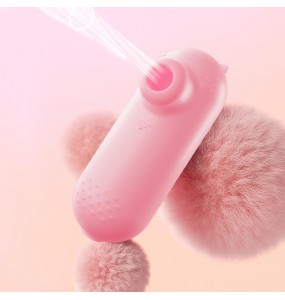 SECWELL - Little Pudding Pulse Suction Vibrating Egg (Battery - Pink)